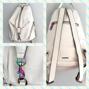 LIKE NEW ✨ VERY RARE REBECCA MINKOFF Iridescent Oil Slick Large Julian Backpack